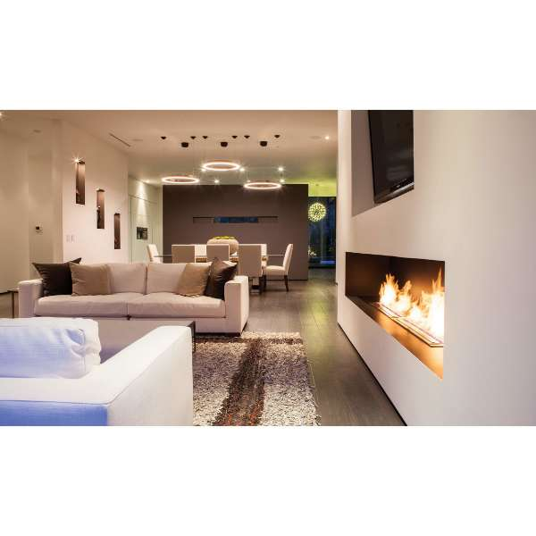    Ecosmart Xl 900 Ethanol Burner Installed In The Wall In Living Room Set Up
