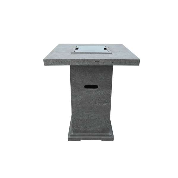 Elementi Montreal Fire Table With Stainless Steel Lid On A White Background