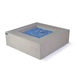 Elementi Plus Capertee Fire Table OFG411SG With Blue Fire Glass In White Background