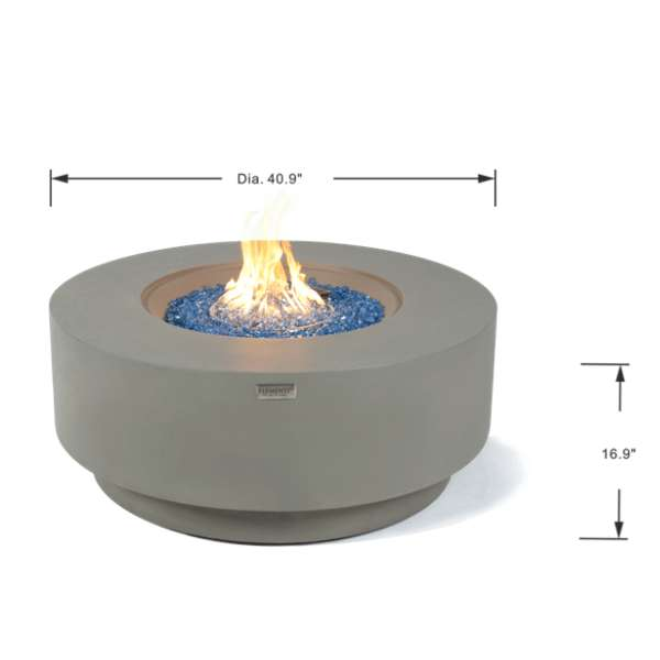 Elementi Plus Colosseo Fire Table OFG414LG Size Dimensions