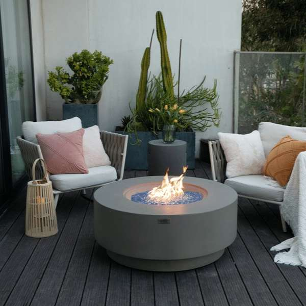 Elementi Plus Colosseo Fire Table OFG414LG With Flame On Deck