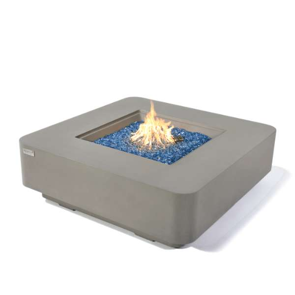 Elementi Plus Lucerne Fire Table OFG419LG With Flames In White Background