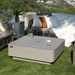 Elementi Plus Lucerne Fire Table OFG419LG With Metal Cover and Propane Tank Cover In Backyard Set Up
