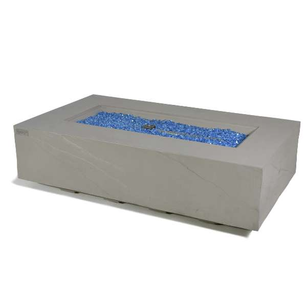 Elementi Plus Meteora Fire Pit With Blue Fire Glass