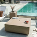 Elementi Plus Uluru Fire Table OFG411SY With Metal Cover and Propane Tank Cover In Pool Side