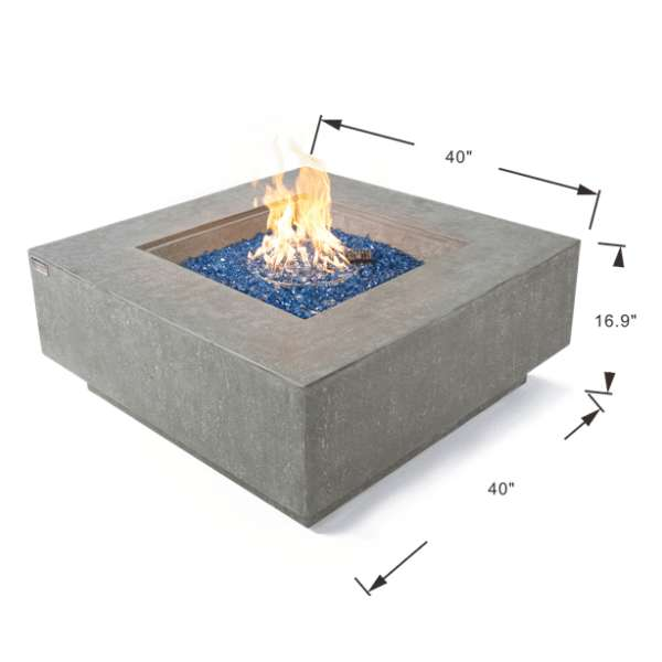 Elementi Plus Victoria Fire Table OFG413LG Size Dimensions
