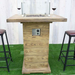     Elementi Rova Bar Table With Windscreen And Wine On The Sides