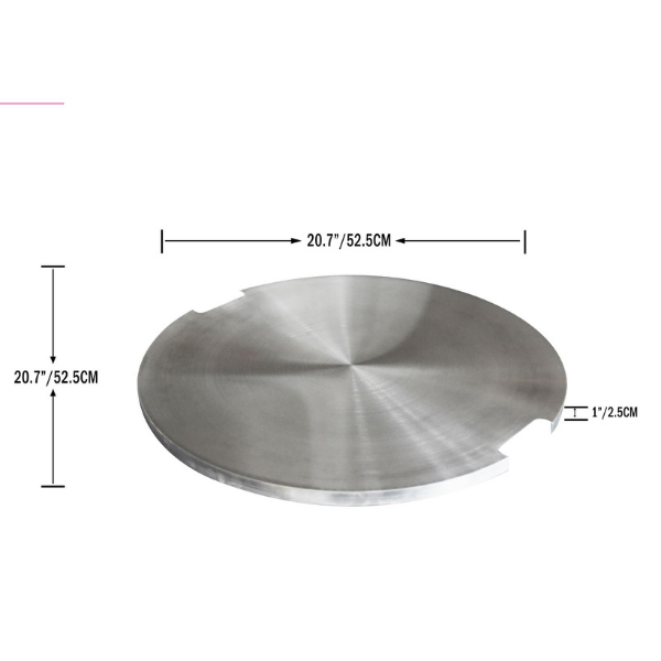    Elementi Stainless Steel Lid For Columbia Fire Table Dimensions
