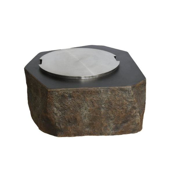 Elementi Stainless Steel Lid For Metropolis Fire Table On A Columbia Fire Table