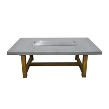 Elementi Sonoma Dining Rectangular Fire Pit Table