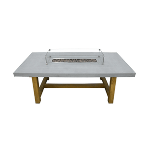 Elementi Sonoma Dining Rectangular Fire Pit Table