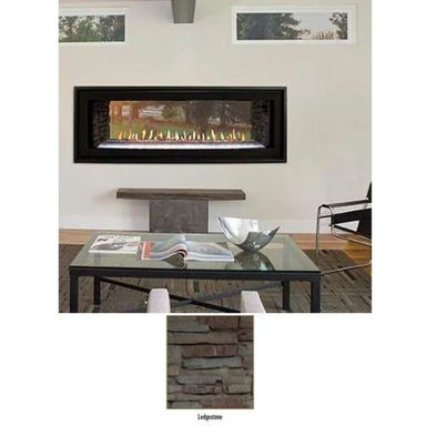 Empire Boulevard 48_ Direct Vent See Thru Linear Gas Fireplace In Living Room Sample Set Up