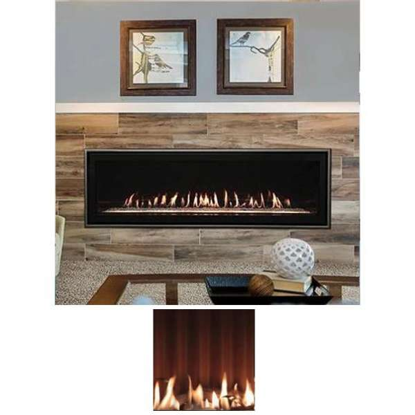 Empire Boulevard 60_ Direct Vent Linear Gas Fireplace Installed In The Living Room Sample Set Up