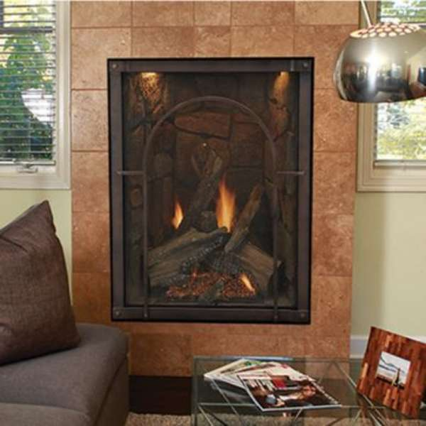 Empire Forest Hills 27 Portrait Style Traditional Direct Vent Gas Fireplace On A Living Room Set Up