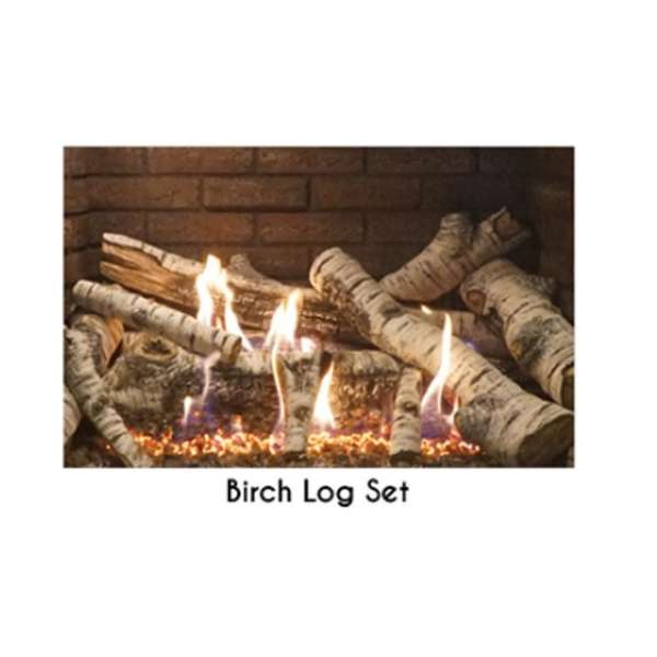 Empire Rushmore 36 Clean Face Direct Vent Gas Fireplace Birch Log Set Sample Photo