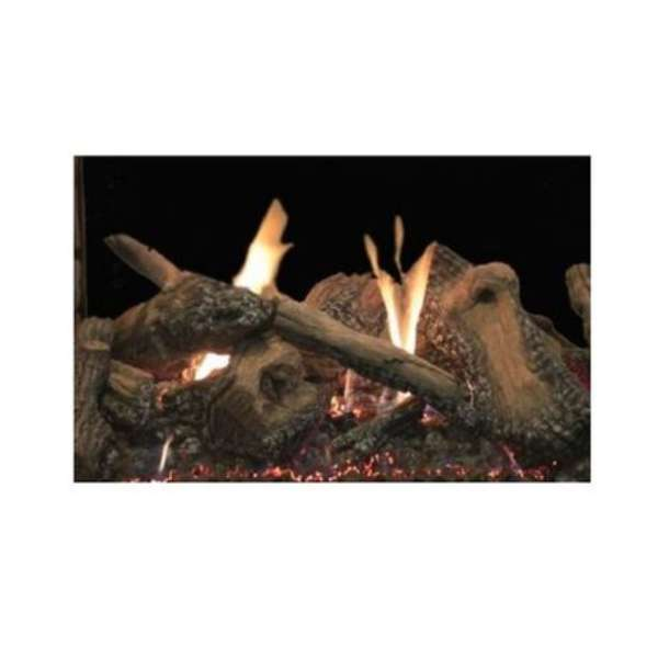 Empire Rushmore 40 Clean Face See Through Direct Vent Gas Fireplace Birch Log Set