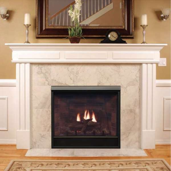 Empire Tahoe Deluxe 32 Clean Face Direct Vent Gas Fireplace In An Indoor Sample Set Up