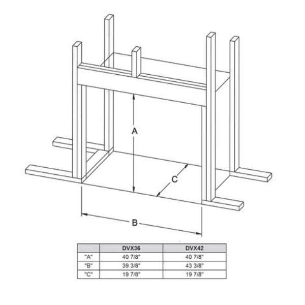 Empire Tahoe Luxury 36 Direct Vent Gas Fireplace Dimension