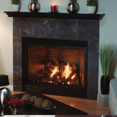 Empire Tahoe Luxury 36 Direct Vent Gas Fireplace In An Indoor Sample Set Up_