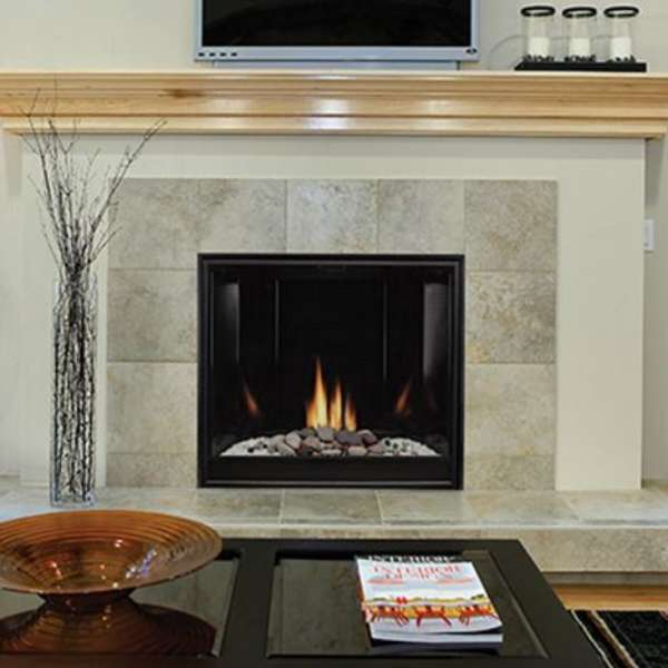 Empire Tahoe Premium 42 Clean Face Contemporary Direct Vent Gas Fireplace Sample Set Up