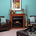 Empire Vail Deluxe 26 Mantel Combination Vent Free Gas Fireplace In A Living Room Sample Set Up