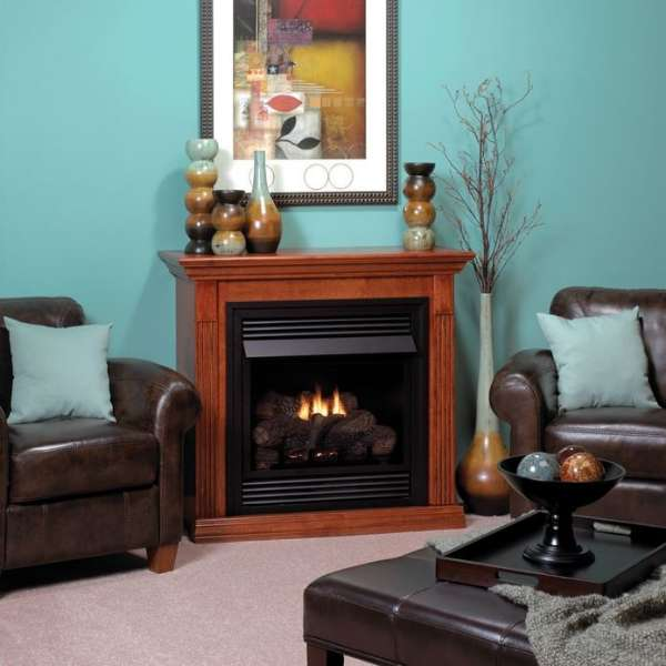 Empire Vail Deluxe 26 Vent Free Gas Fireplace In Living Room Sample Set Up