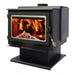 Englander 15 W08 Wood Stove With Blower In Left Side View On A White Background