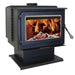 Englander 15 W08 Wood Stove With Blower In Right Side View On A White Background
