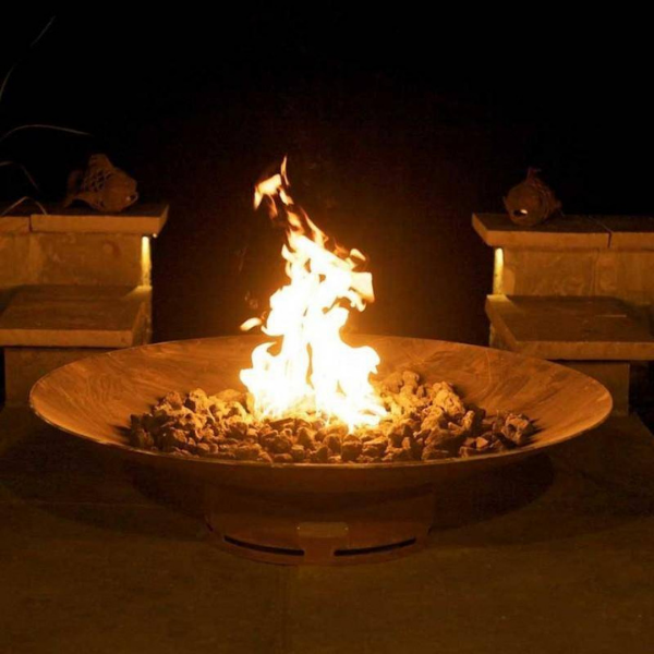 Fire Pit Art Asia Wood Burning Fire Pit With Flame On During Night Time
