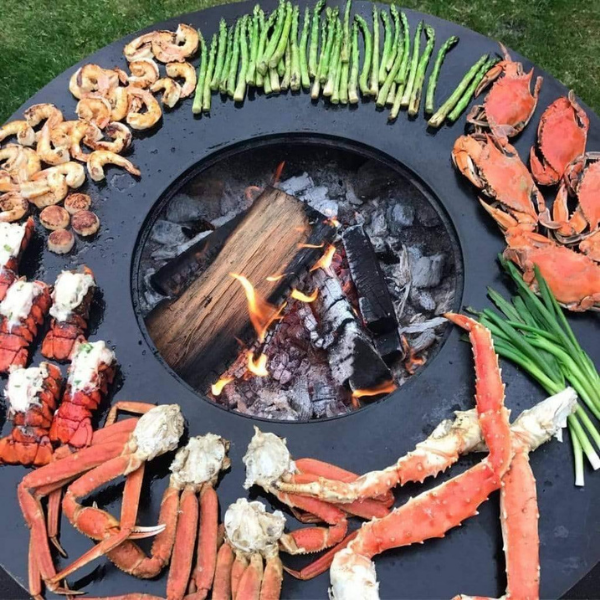 Grilled Crabs Shrimp And Lobsters On The Arteflame One Series 40 Inch Grill
