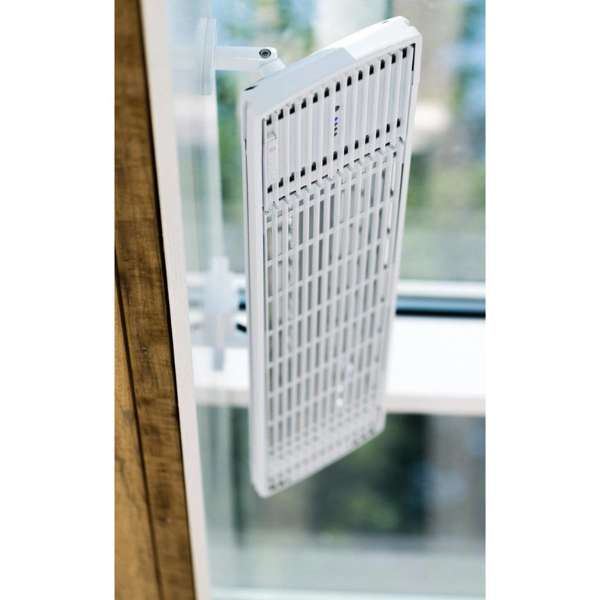    Heatscope_ Spot 1600w Radiant Heater Installed In Window