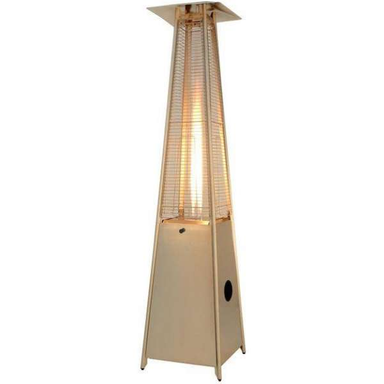 Hiland Pyramid Patio Heater Stainless Steel In White Background