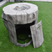Modeno Mansfield Fire Pit Table In Classic Grey Showing The Enclosed Tank Cover