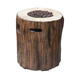 Modeno Mansfield Fire Pit Table In Redwood Without Flame On A White Background