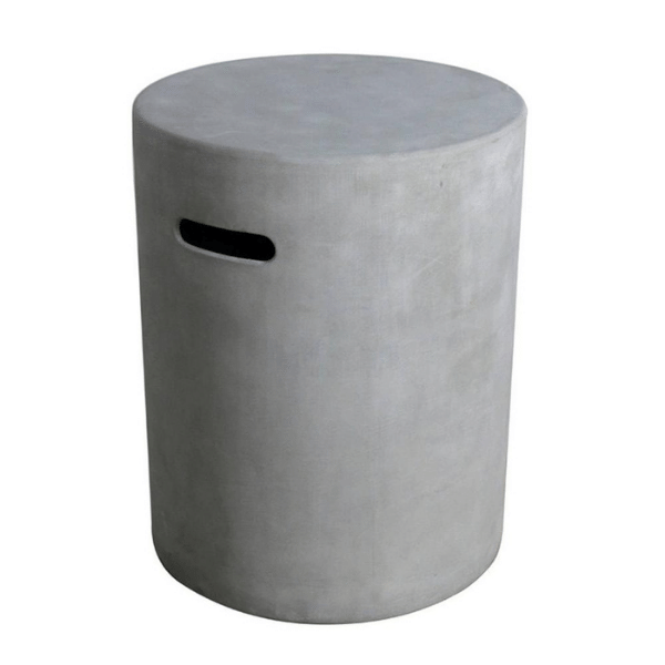 Modeno Propane Round Tank Cover In Grey On A White Background