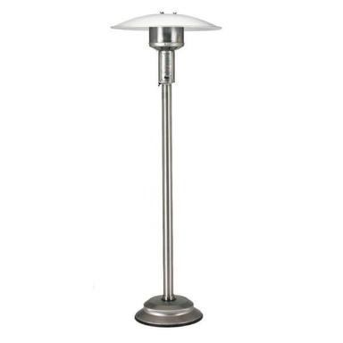 Patio Comfort Stainless Steel Commercial Natural Gas Patio Heater With Push Button Ignition On A White Background