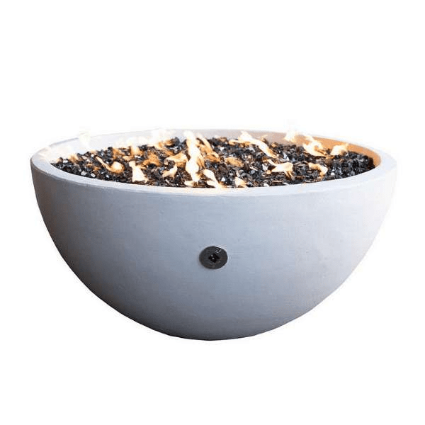 Potteryworks Us Round Large Fire Pit Frost White