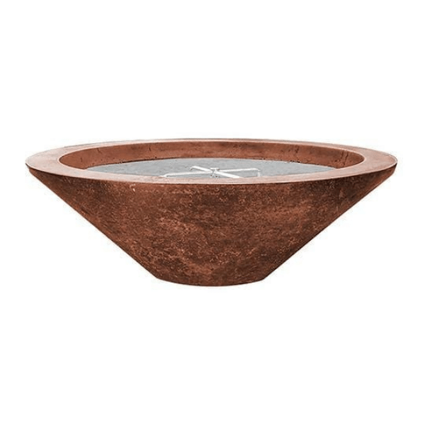 Prism Hardscapes Embarcadero Concrete Gas Fire Pit In Cafe Without Flame On A White Background