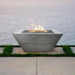 Prism Hardscapes Lombard Square Fire Pit In An Outdoor Setting With Flame