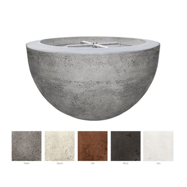     Prism Hardscapes Moderno 3 Concrete Gas Fire Pit With Color Options On A White Background