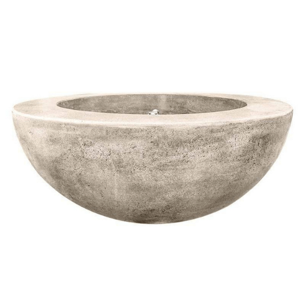 Prism Hardscapes Moderno 5 Concrete Gas Fire Pit PH-426 Natural Finish on White Background