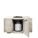 Prism Hardscapes Portos 58 Fire Pit With Hidden Propane Tank In Natural On A White Background