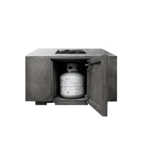 Prism Hardscapes Portos 68 Fire Pit With Propane Tank Inside In Pewter