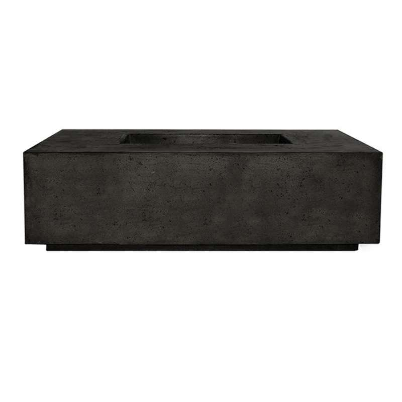 Prism Hardscapes Portos Fire Pit With Hidden Propane Tank In Ebony On A White Background