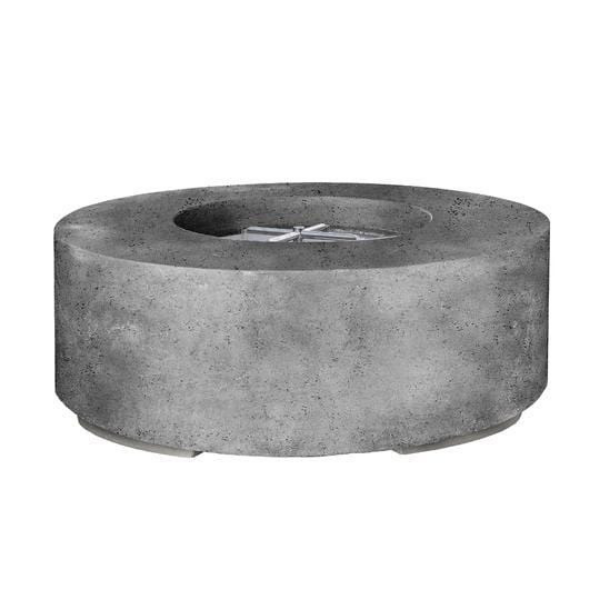     Prism Hardscapes Rotondo Concrete Gas Fire Pit Ph 418 In Pewter On A White Background