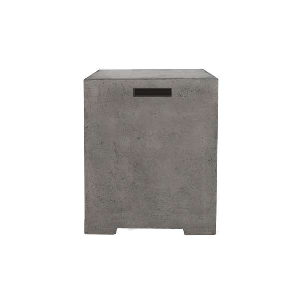     Prism Hardscapes Sausalito Concrete Propane Enclosure In Pewter On A White Background