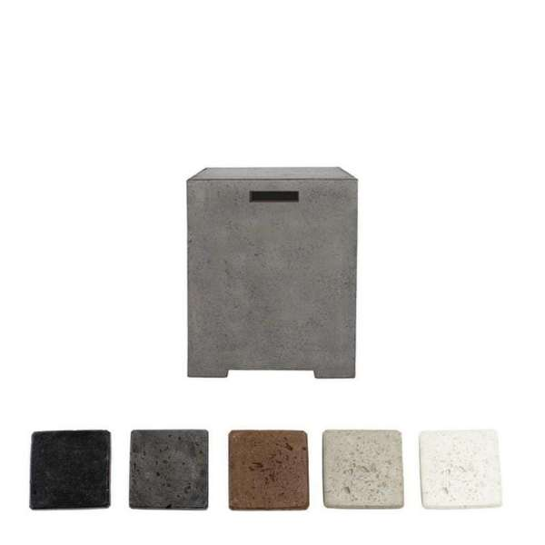Prism Hardscapes Sausalito Concrete Propane Enclosure With Color Options On A White Background
