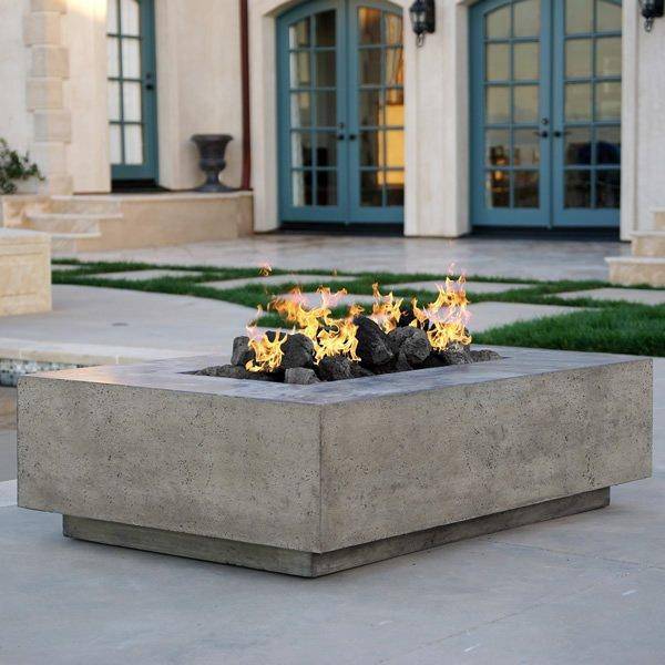 Prism Hardscapes Tavola 1 Concrete Gas Fire Pit  Outdoor inspired shot
