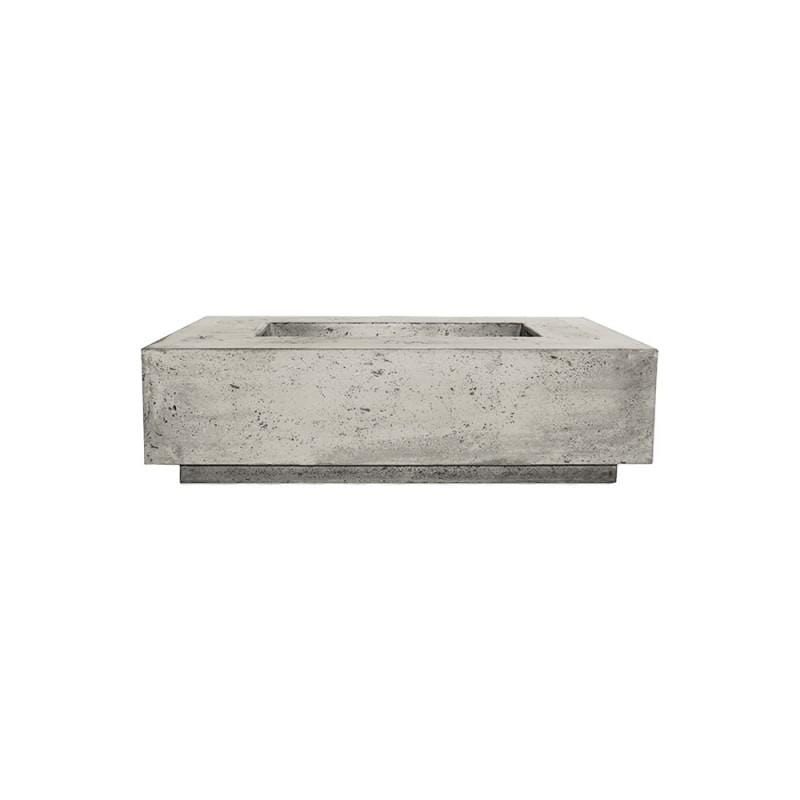 Prism Hardscapes Tavola 1 Concrete Gas Fire Pit  - Natural in white background