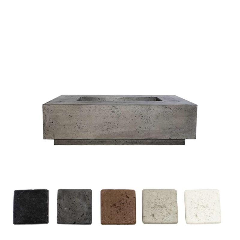 Prism Hardscapes Tavola 1 Concrete Gas Fire Pit  with available color options in white background